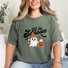 Tis The Season Ghost Retro - Womens Garment Dyed Tee - 3 of 3