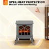 SEVOBAL Indoor Fireplaces Chic Electric Fireplace Stove Retro Style for Cozy Trendy Home Interiors, Grey, 14.8"*9"*17.3" - 2 of 4