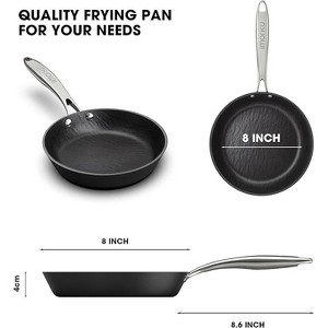 imarku Nonstick Frying Pans - 12 inch Nonstick Skillet, Frying Eggs Pan, Dishwasher Safe for Cooking with Stainless Steel Handle,Even Heat Conduction - 1 of 4
