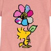 Girls' - Peanuts - Woodstock With Flower And Pattern Fitted Short Sleeve Graphic T-Shirt - 2 of 4