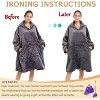FAAYFIAN Oversized Blanket Hoodie Sweatshirt, Faux Shearlin Wearable Blanket with Sleeves & Giant Pocket, Comfy One Size Hoodie for Adults & Teens - 4 of 4