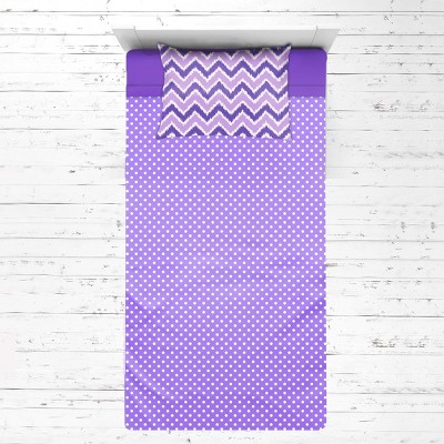 Bacati - MixNMatch Purple Chevron Dots 3 pc Toddler Sheet Set