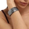 SOHI Women's Dark Silver Crystal Rhombus Bracelet - 4 of 4
