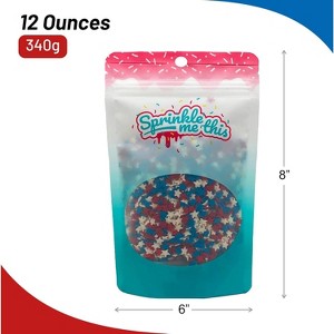 Sprinkle Me This - Patriotic Large Stars – Red, White & Blue Patriotic Sprinkles – Festive Star-Shaped Treats for 4th of July & More - 1 of 4