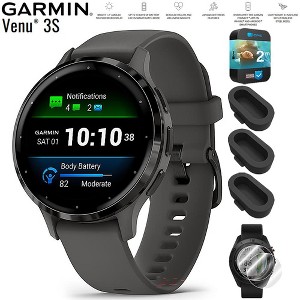 Garmin Venu 3S GPS Smartwatch Steel with Gray Case 41mm + 2 Year Warranty Bundle - 1 of 4