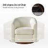 Set of 2 Jessie 30.5" Wide Modern Swivel Barrel Faux Leather Chair with Solid Wood Base|ARTFUL LIVING DESIGN - 3 of 4