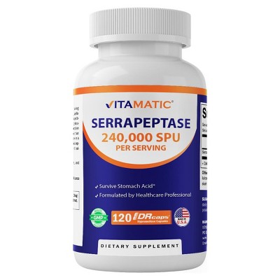 Serrapeptase 240,000 SPU 120 Delayed Released Capsules