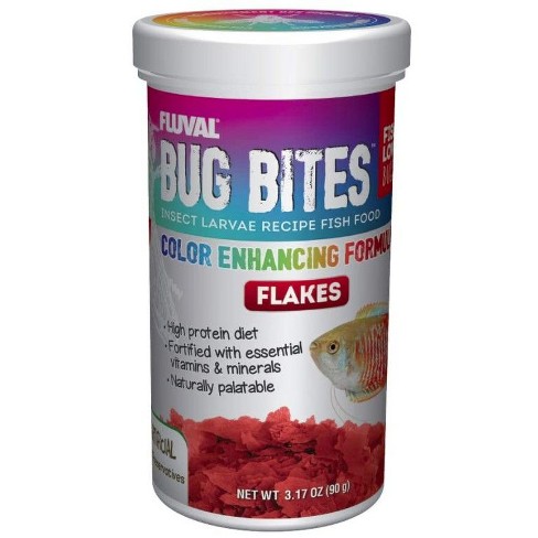 Fluval Bug Bites Color Enhancing Fish Food For Tropical Fish- 3.17oz ...