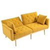 CAVINAS Loveseat Sofa with Metal Feet, Modern Convertible Sofa, Vintage Accent Sofa, Upholstered Sofa Couch for Living Room - 2 of 4