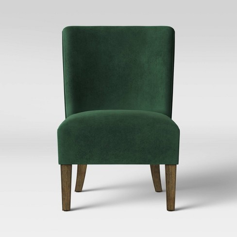 Dracut Slipper Velvet Chair Forest Green Threshold Target