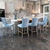 CAVINAS Dining Chairs Kitchen Chairs Set of 2 Bar Stool Contemporary Velvet BarStools with Button Tufted Decoration and Wooden Legs - 4 of 4