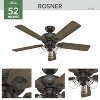 52" Rosner Ceiling Fan with Light Kit and Pull Chain (Includes LED Light Bulb) - Hunter Fan - 2 of 4