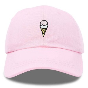 Dalix Double Scoop Ice Cream Embroidered Mens Cotton Dad Hat Baseball Cap - 1 of 4