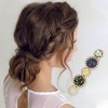 Unique Bargains Women's Fashion Floral Hair Clips Gold Tone Gray 5pcs - 2 of 3