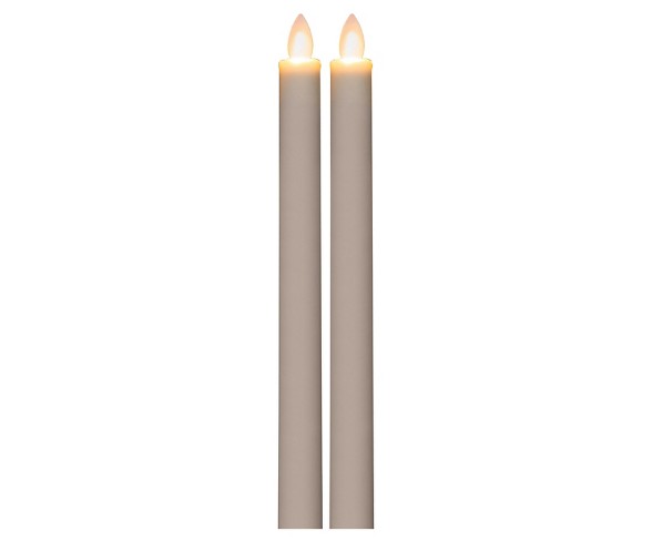 2pk Battery Operated LED Taper White - Mirage&#174;