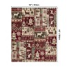 Christmas Flannel Blanket Throw, Christmas Red Reindeer Snow Soft Fuzzy Plush Cozy Fleece Blankets - 3 of 4