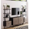 Nathan James 72.5" Set of 2 Theo Bookshelf with Doors Matte Black - 2 of 4