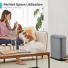 3.2 Gallon Kitchen Trash Can with Soft Close Lid - Fingerprint Proof Stainless Steel Garbage Bin, Quiet Foot Pedal, Hidden Handle - 3 of 4