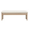 51.5" Wood Upholstered Bench, Entryway Bench with Cushion, Bedside Stool, Footstool for Bedroom and Living Room – The Pop Home - 3 of 4