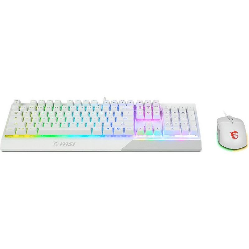 MSI Vigor GK30 White Gaming Keyboard - USB Plunger Cable Keyboard - White - USB Cable Mouse - Optical - 5000 dpi, 2 of 7