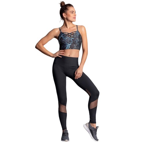 Black leggings with mesh cheap cutouts