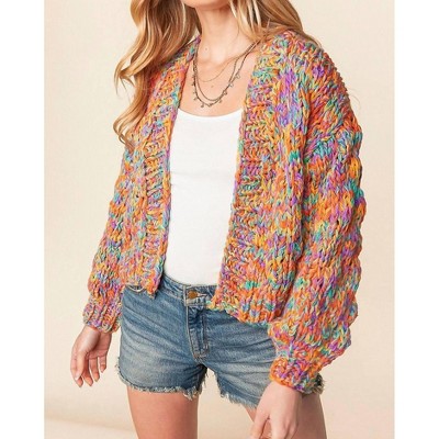 Women's Cable Chunky Knit Cardigan - Sugarfox