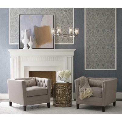 Elegant Brushed Nickel 6-Light Foyer Candle Chandelier