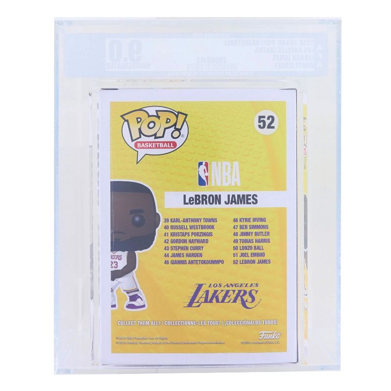Funko POP LA Lakers NBA | Lebron White Jersey | Graded AFA 9, 2 of 4