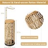 VYNXARIA Freestanding Toilet Paper Holder with Storage,Handmade Woven Toilet Paper Roll Holder Stand,Rattan Sturdy Bathroom Decor Farmhouse,Brown - 4 of 4