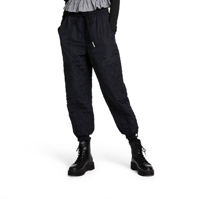 Women's Mid-Rise Quilted Jogger Pants - Sandy Liang x Target Black XXS