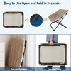 Oversized Comfy Chair, Faux Fur Foldable Lounge Chair for Adults, Metal Frame X-Large Saucer Chair, Plush Accent Chair for Bedroom Living Room Dorm - 4 of 4