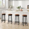 360° Swivel Backless Bar Stools with Footrest for Kitchen Island,Set of 4 - 2 of 4