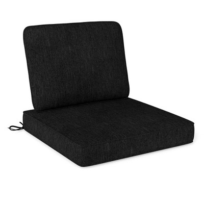Costway 2/4/6-Pack 24" x 24" Deep Seat Cushion & Back Pillow with Removable Covers Outdoor Brown/Navy/Gray/Black