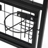 Sevobal Pet Crates and Houses, Single Door Dog Cage with Weatherproof Roof and Dish Rack, Durable Crate for Outdoor, Black, 47.6"*51.2"*55.5" - 3 of 4