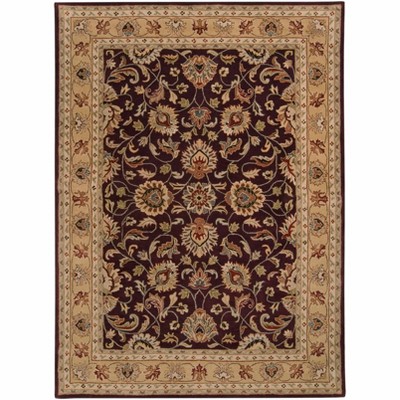 Hauteloom Cherryfield Burgundy 1024 Wool Area Rug