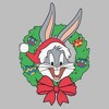 Girls Looney Tunes Happy Bugs Christmas Wreath T Shirt - 2 of 4