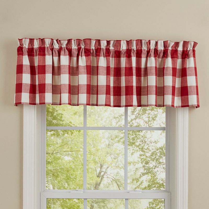 Park Designs Red Buffalo Check Valance 14x72, 1 of 5