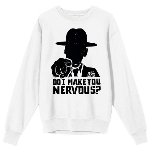 Full Metal Jacket Do I Make You Nervous Crew Neck Long Sleeve White Adult  Sweatshirt-XL