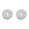 Steeltime Ladies stainless steel adorned with crystals stud earrings. Color Options: Silver, Gold, Rose Gold - 2 of 4