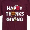Men's - Peanuts - Happy Thanksgiving Icons Short Sleeve Graphic T-Shirt - 2 of 4