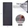 Naysaye Yoga Mats Exercise Yoga Mat Non Slip Dual Texture Design Comfortable Durable for Home Workout Fitness, Black, 72.1"*24"*0.2" - 3 of 4