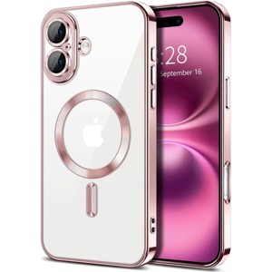 Entronix [Magnetic] Case Compatible with iPhone 16 Plus - [Clear Back] Luxury Glossy Cover - 1 of 4