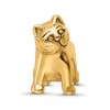 Black Bow Jewelry Cute Kitten Bead Charm in 14k Yellow Gold Plated Sterling Silver - 4 of 4