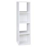 Closetmaid 102900 Decorative Home Stackable 4-Cube Cubeicals Organizer Storage in White with Hardware for Toys, Office, or Home
