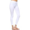 Women's Slim Fit Solid Leggings - One Size Fits Most - White Mark - 2 of 3