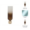 Modern Glass Metal Pillar Candle Holder with Accents, Elegant Ombre Finish, Decorative Home & Office Accent - 4 of 4