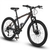 VASIP 24 Inch Mountain, Shimano 21 Speed Steel Frame Mountain Bicycle with Dual Disc Brakes and Front Suspension MTB for Boys and Girls - 2 of 4