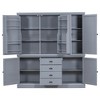 TIRAMISUBEST Freestanding Wooden Kitchen Pantry Organizers and Storage Kitchen Cabinet with Drawers Cupboard with Door Shelves and Adjustable Shelves - 3 of 4