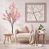 Artificial Cherry Blossom Tree, Pink Fake Flower Tree, Faux Floral Plant in Cement Pot,Artificial Handmade Blossom Trees for Indoor Outdoor Office - 2 of 4