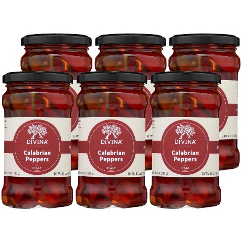 Divina Calabrian Peppers - Case of 6/10.2 oz